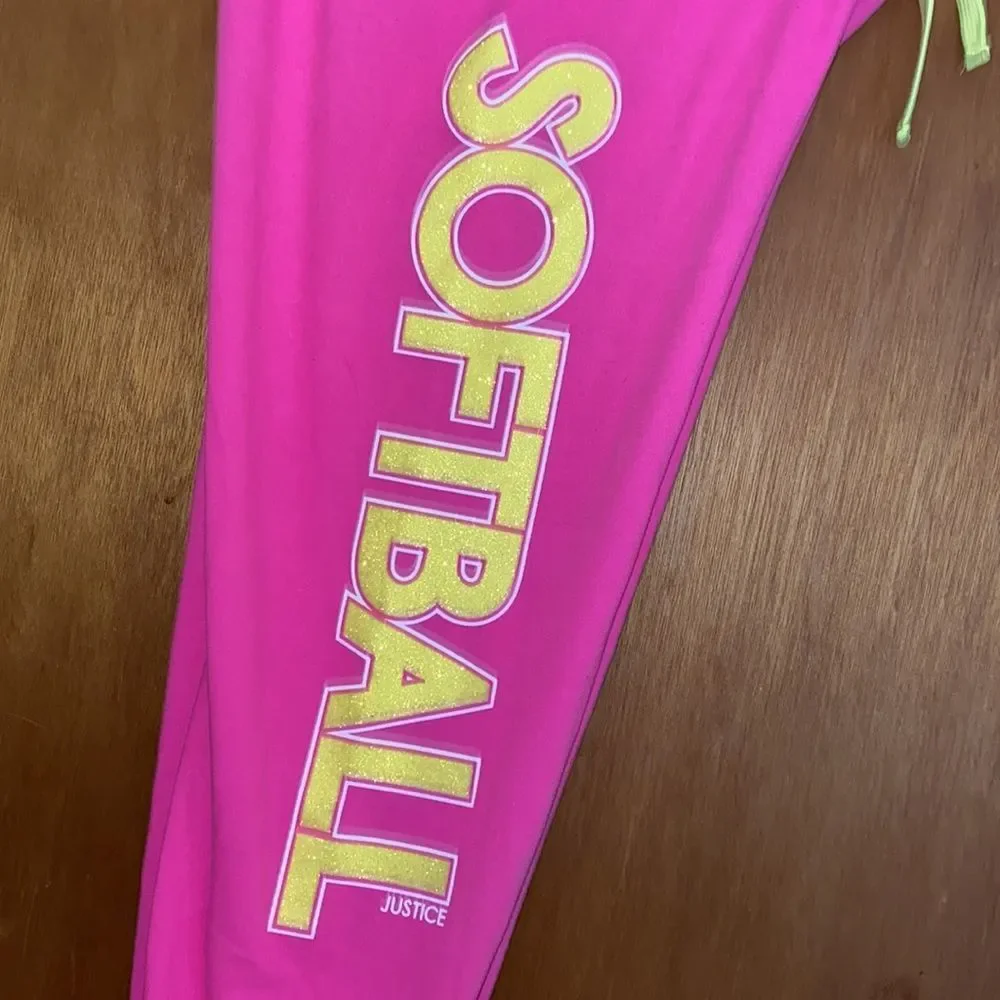 •JUSTICE• hot pink capri sweatpants/jogger in size 16 - Picture 8 of 8